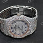 Manufacturer 25 to 27 Carats Custom AP Watch Two Tone Lab Grown Diamond Watch  customdiamjewel   