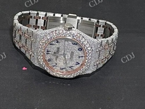 Wholesaler Price Certificated Natural Diamond Watch Custom Iced Out Unisex Watch  customdiamjewel   