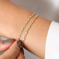 Natural diamond 14k Solid Gold Dainty Milgrain Bracelet  customdiamjewel   