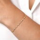 Natural diamond 14k Solid Gold Dainty Milgrain Bracelet  customdiamjewel   