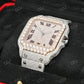 Luxury Men's Hip Hop Gold and Silver Square Culture Inspired Bling Diamond Custom  Watches  customdiamjewel   