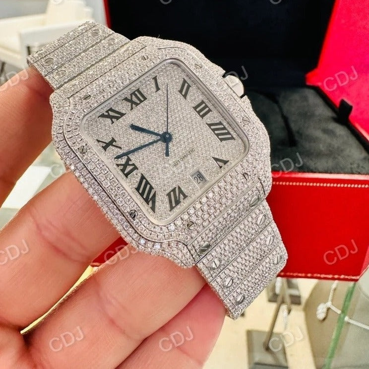 Hip Hop Square Men's Watch Waterproof Luxury Brand Ice Out Diamond Classic Watches  customdiamjewel   