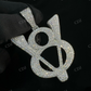 8V Letter Iced Out Moissanite Diamond Pendant  customdiamjewel   