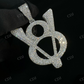 8V Letter Iced Out Moissanite Diamond Pendant  customdiamjewel   