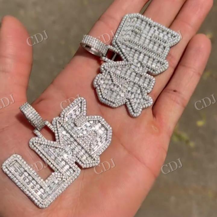 Customized "LMS" and "SMA" Moissanite Pendant hip hop jewelry CustomDiamJewel   