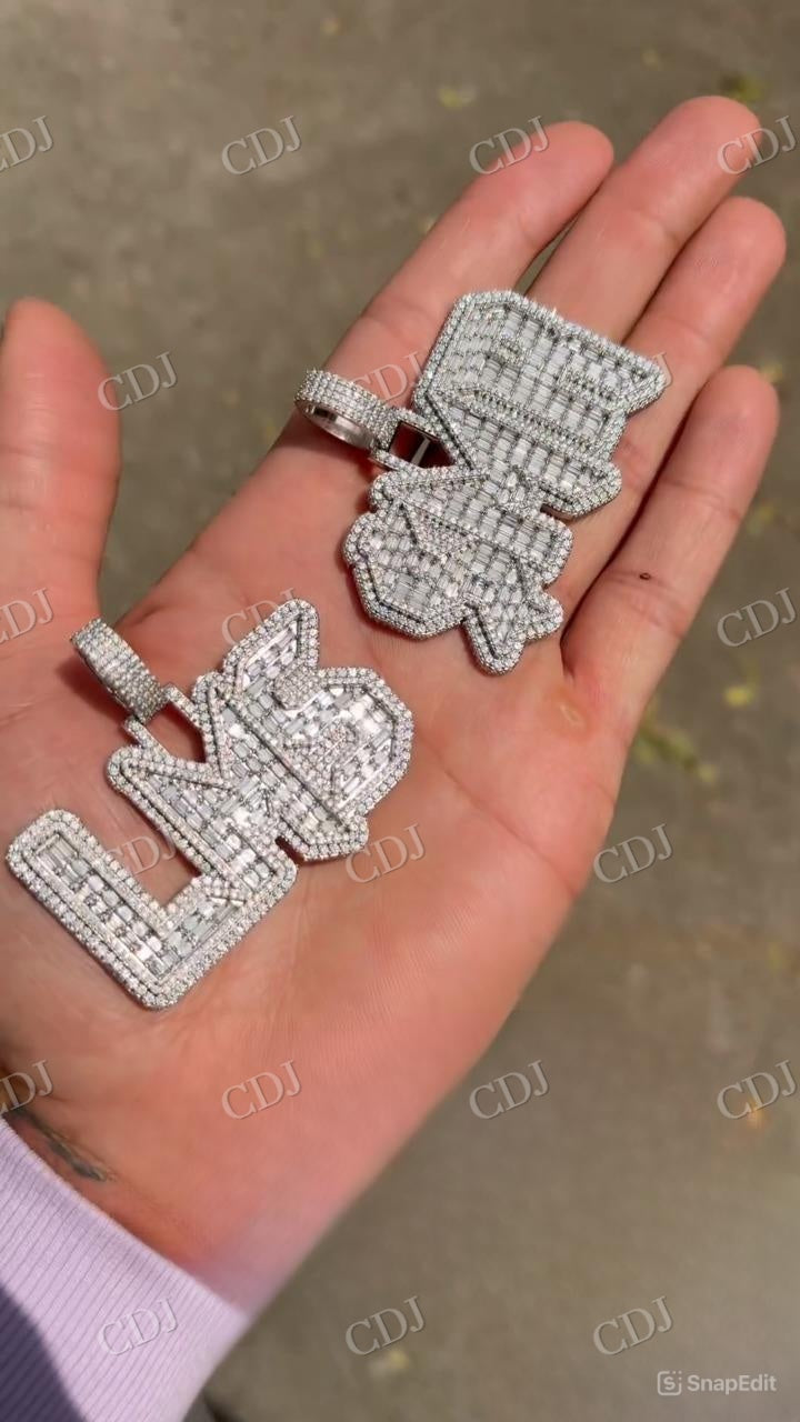 Customized "LMS" and "SMA" Moissanite Pendant hip hop jewelry CustomDiamJewel   