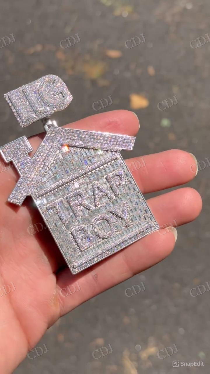 Full Iced Out Trap Boy Moissanite Diamond Pendant hip hop jewelry CustomDiamJewel   