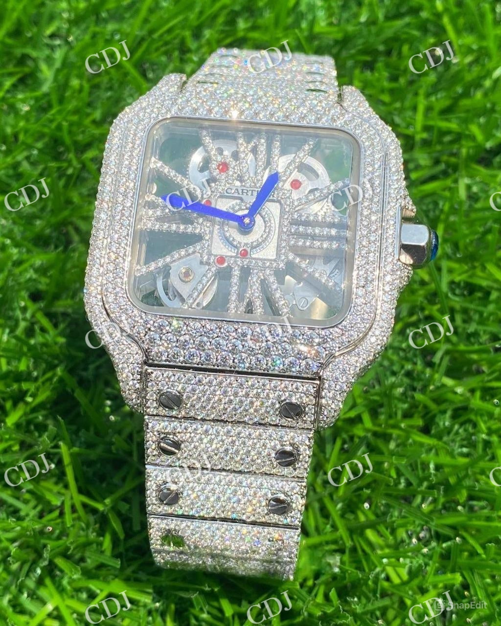 Customized Moissanite Diamond Studded Hip Hop Rapper Watch hip hop jewelry customdiamjewel   