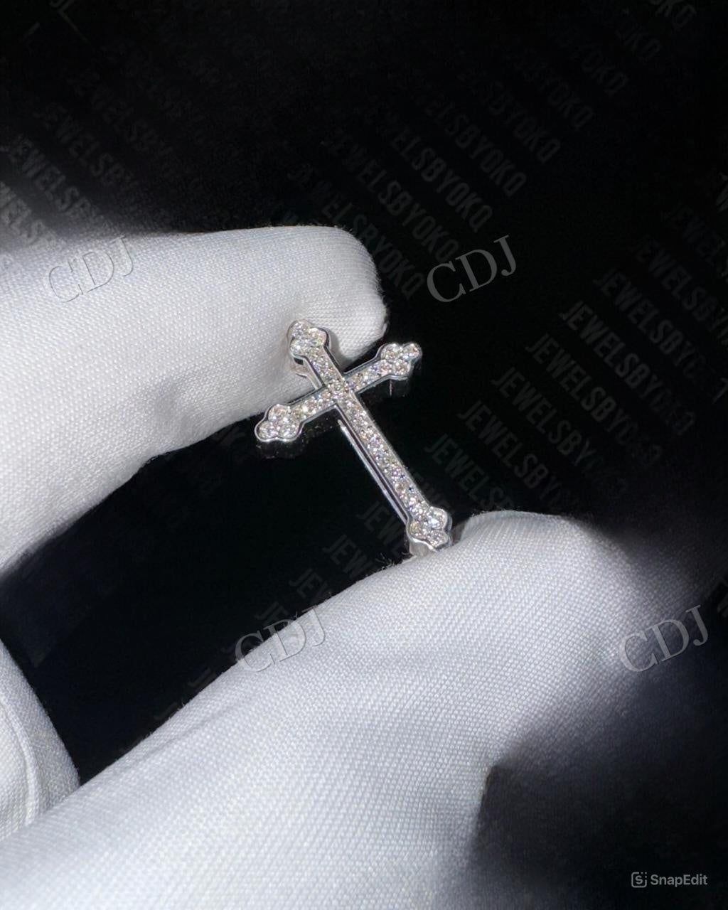 Sterling Silver VVS Cross Pendants For Women hip hop jewelry customdiamjewel   