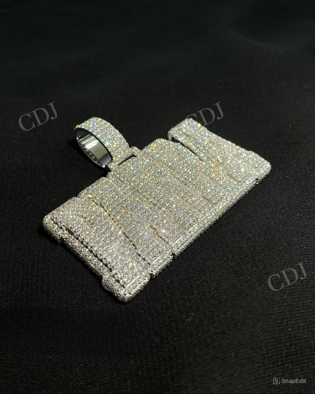 Fully Iced Out Moissanite "BARBA" Pendant hip hop jewelry CustomDiamJewel   