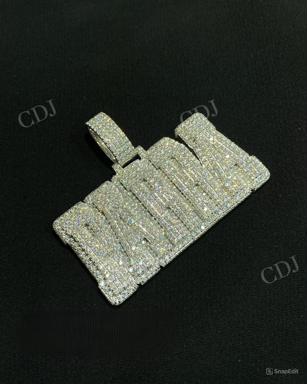 Fully Iced Out Moissanite "BARBA" Pendant hip hop jewelry CustomDiamJewel   