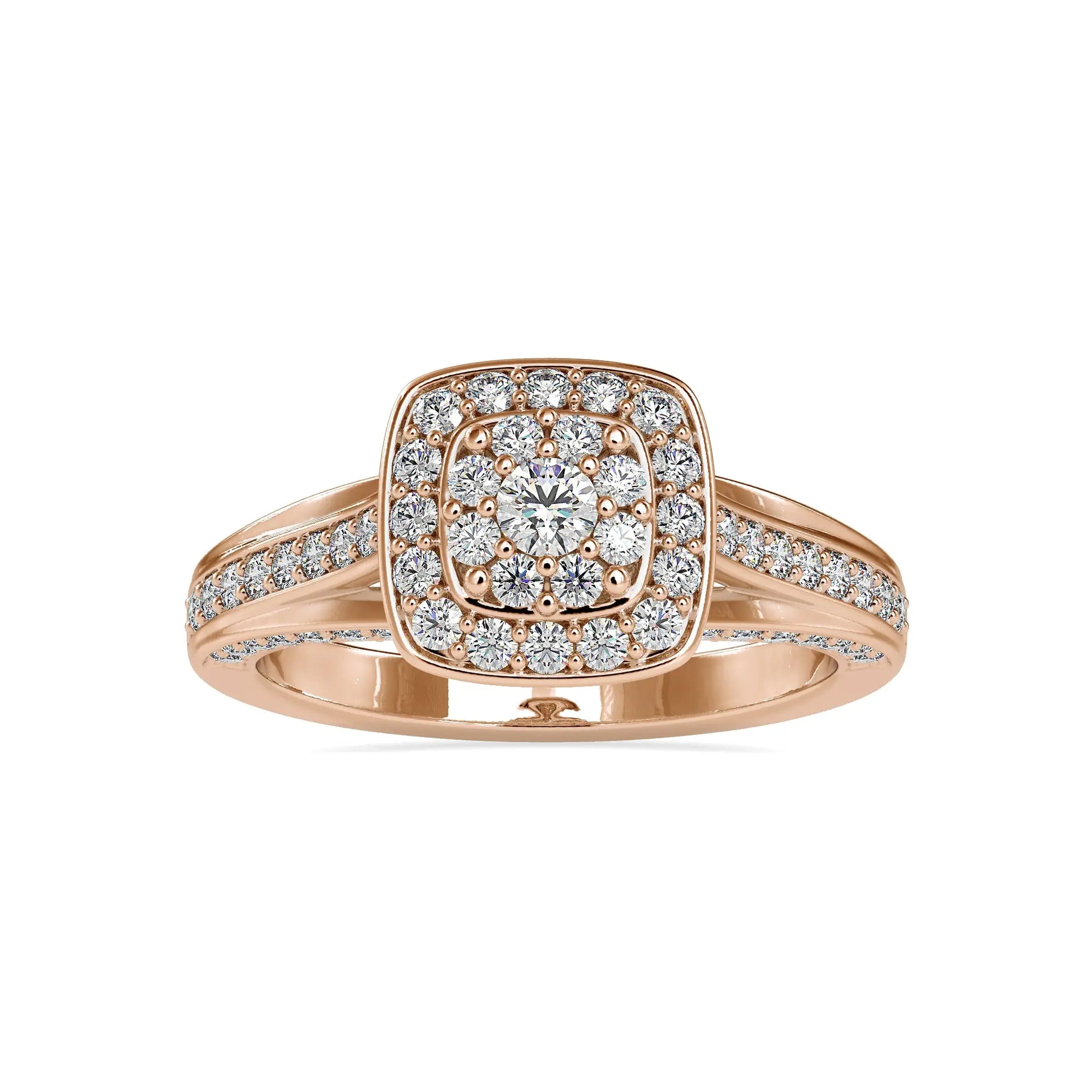 Round Cut 0.68 CT Diamond Ring  customdiamjewel 10KT Rose Gold VVS-EF