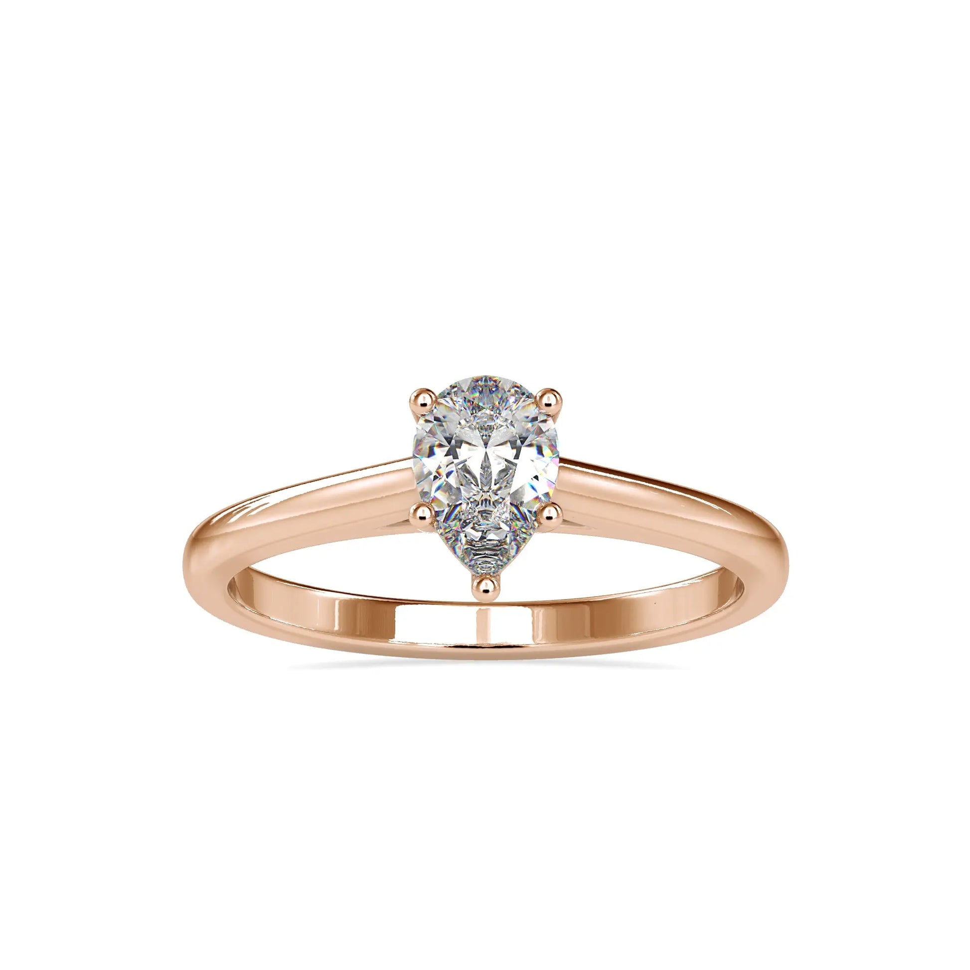 Pear Cut 0.53 CTW Harper Ring  customdiamjewel 10KT Rose Gold VVS-EF