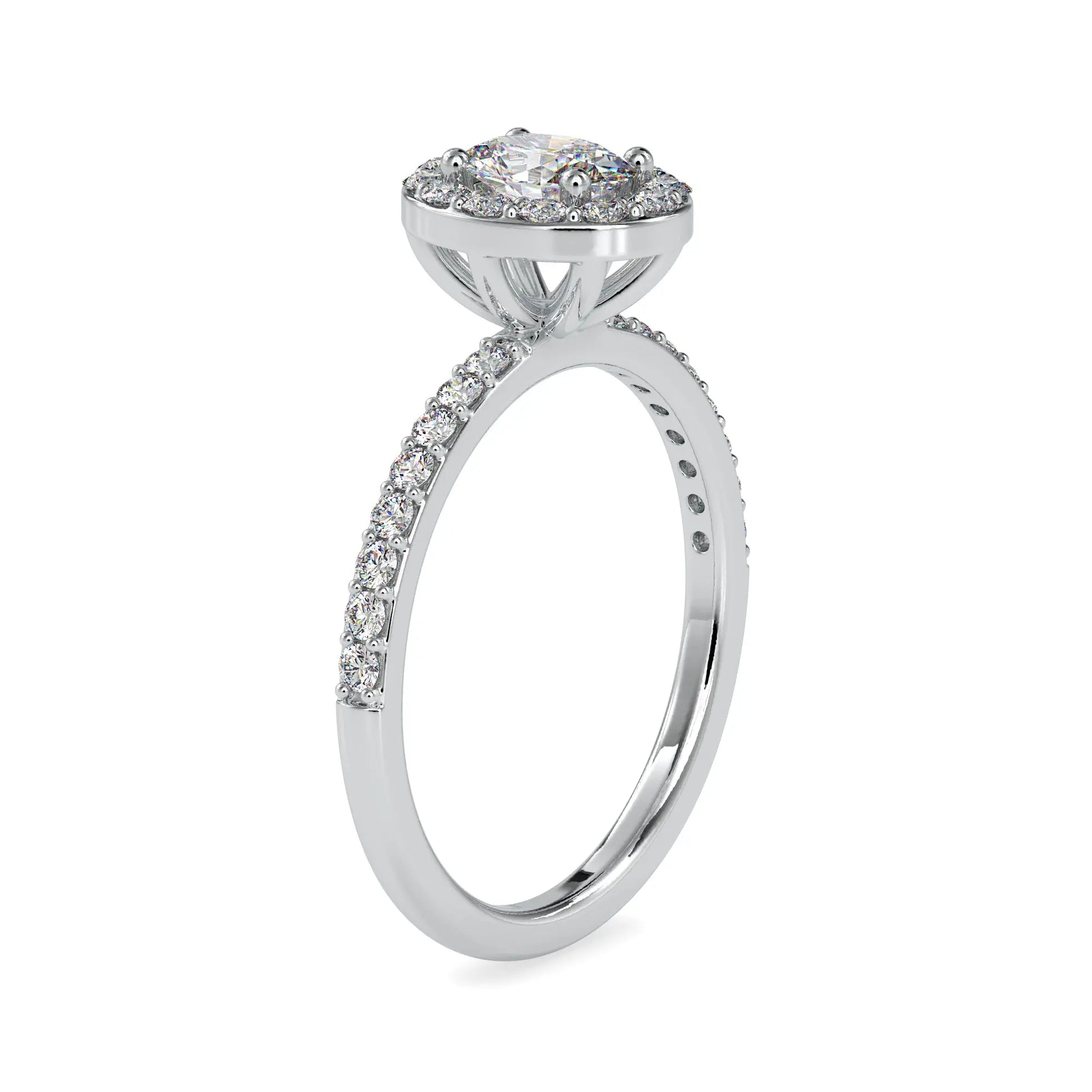 0.78CTW Oval Halo Diamond Engagement Ring  customdiamjewel   