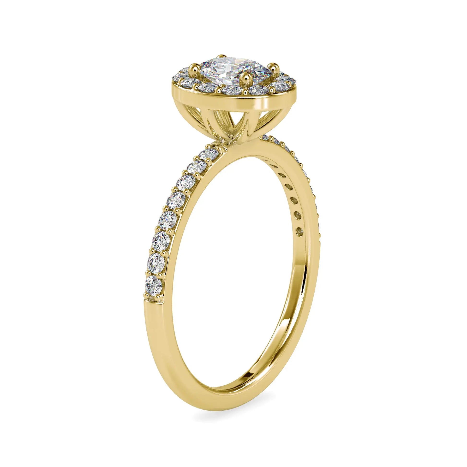 0.78CTW Oval Halo Diamond Engagement Ring  customdiamjewel   