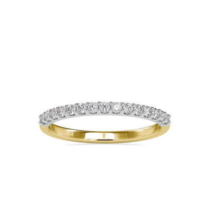 0.28CTW Two Tone Diamond Wedding band  customdiamjewel 10KT Yellow Gold VVS-EF