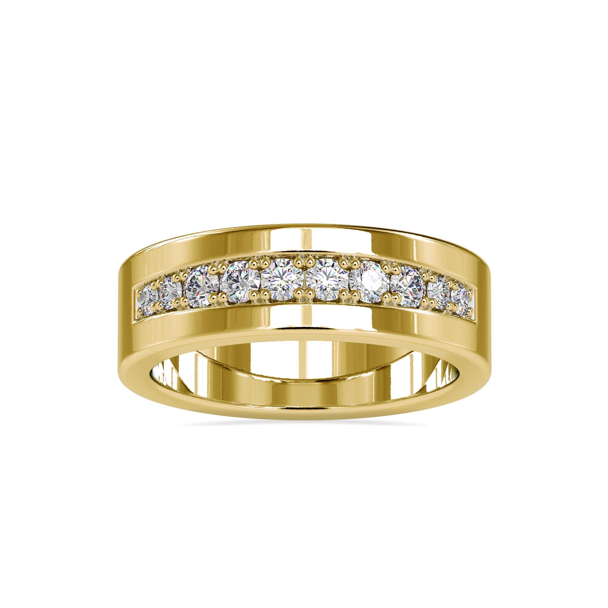 Antique 0.54CTW Diamond Bezel Set Wedding Band  customdiamjewel 10KT Yellow Gold VVS-EF