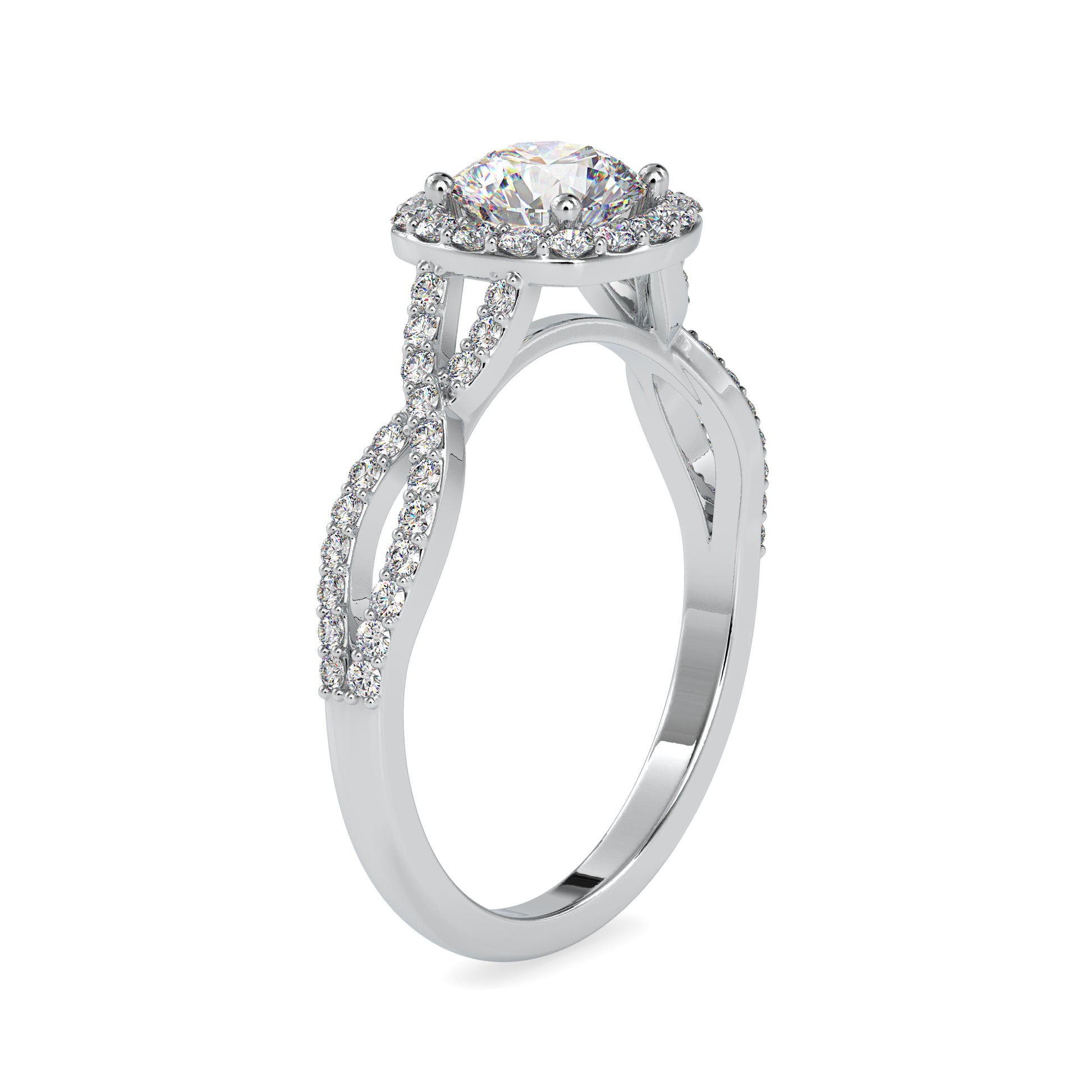 1.18CTW Split Shank Diamond Engagement Ring  customdiamjewel   