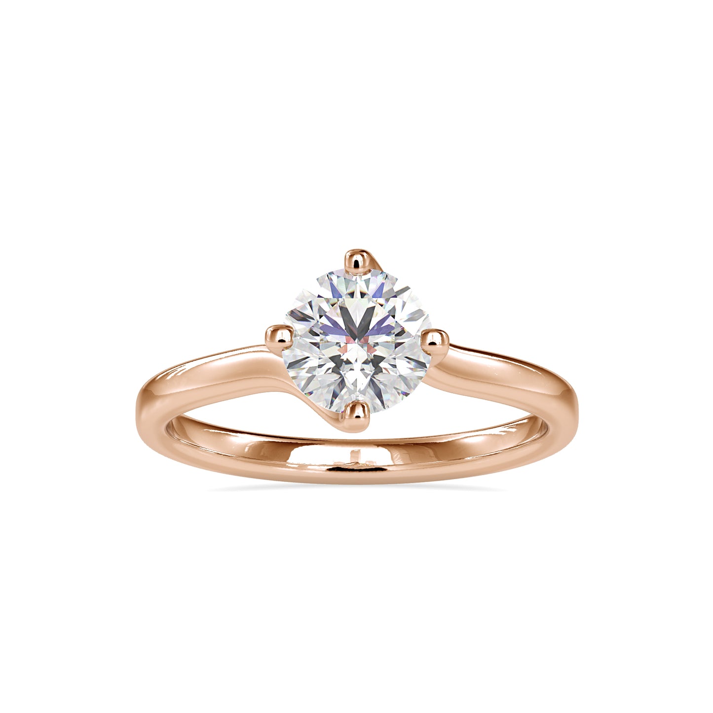 1.16CTW Round Solitaire Diamond Ring  customdiamjewel 10KT Rose Gold VVS-EF
