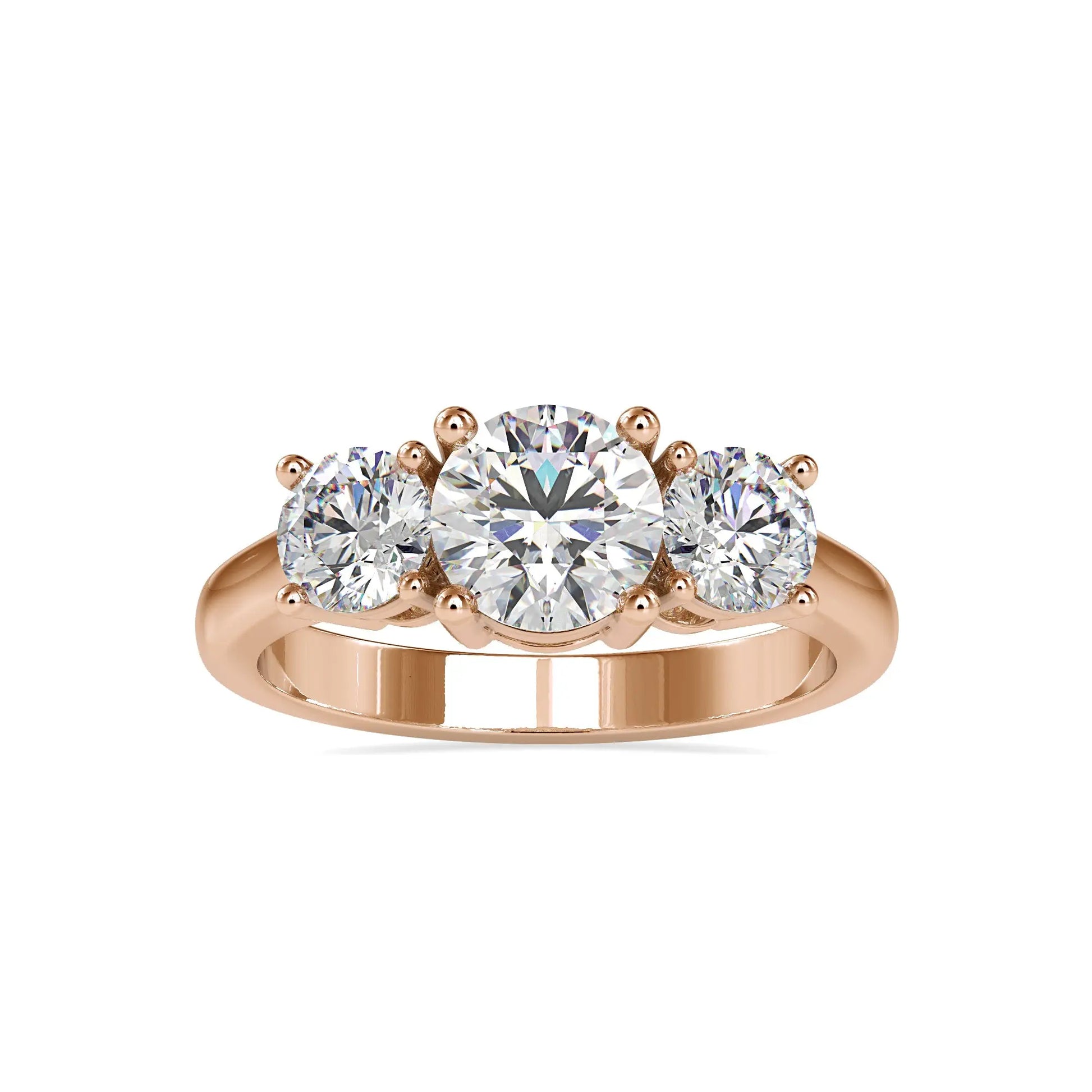 2.05CT Round Cut Diamond Engagement Ring  customdiamjewel 10KT Rose Gold VVS-EF