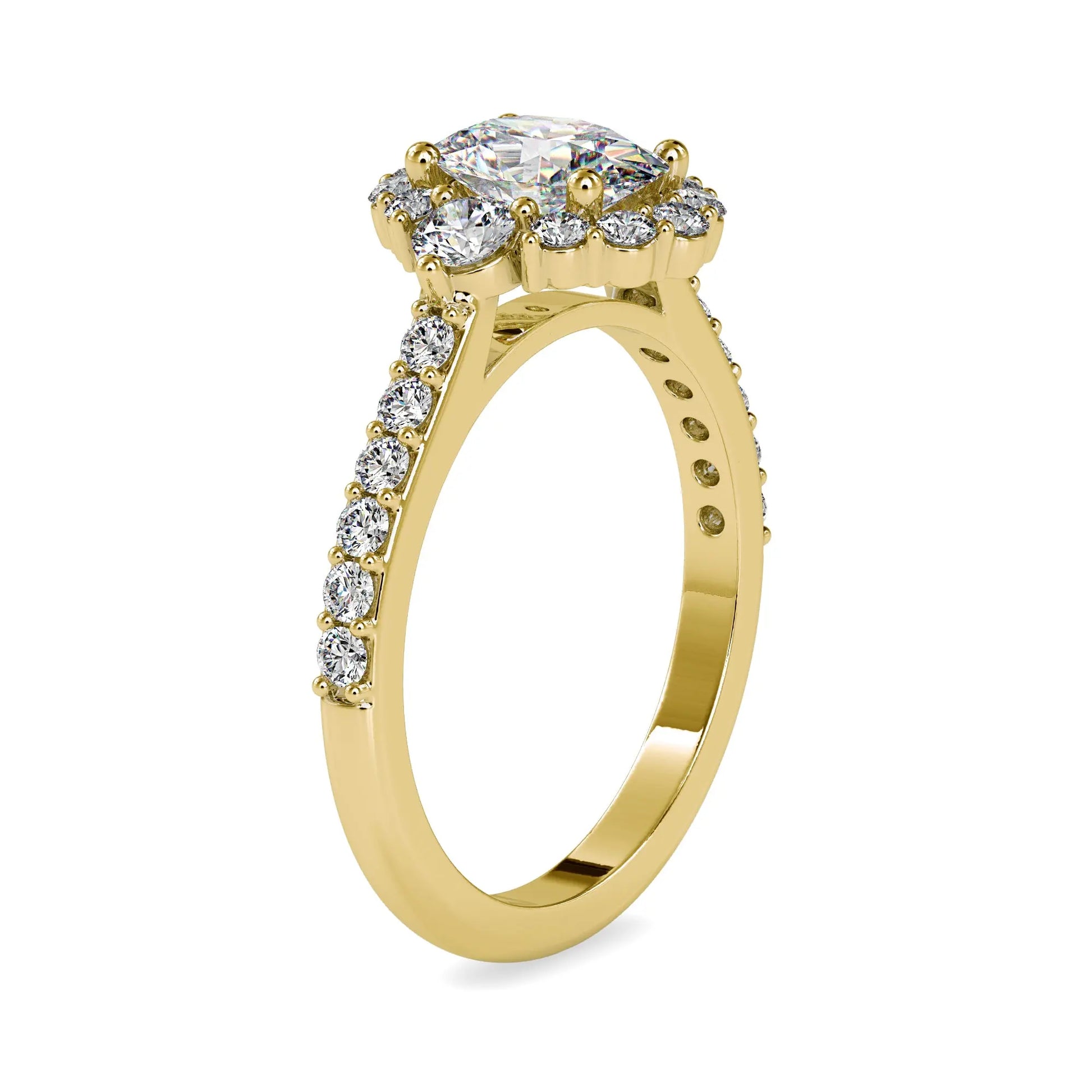 1.72CT Oval Cut Cluster Diamond Ring  customdiamjewel   