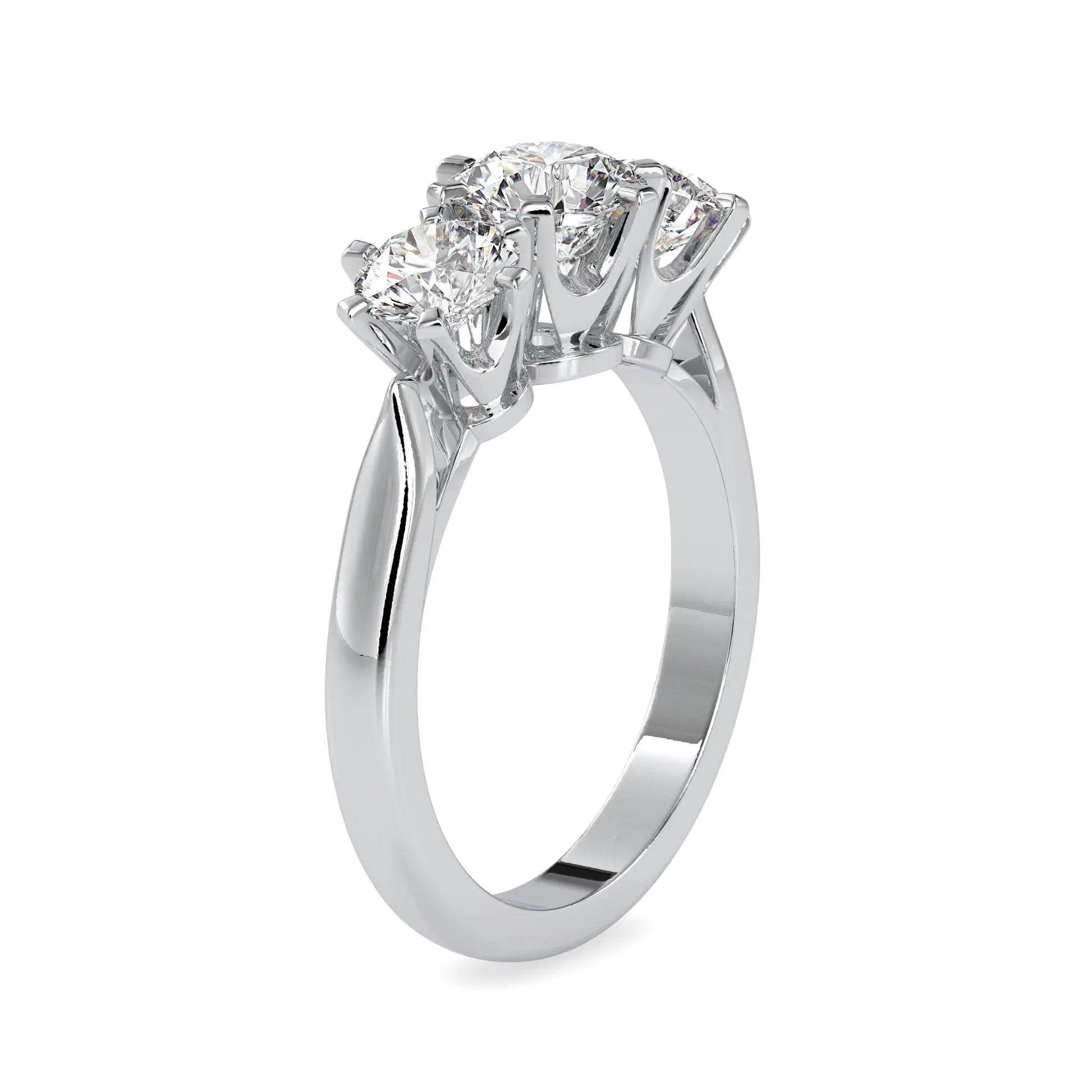 1.95CT Round Cut Three Stone Diamond Ring  customdiamjewel   