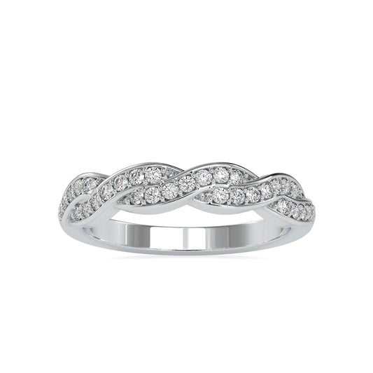 Twisted 0.29CT Diamond Wedding Band  customdiamjewel 10KT White Gold VVS-EF