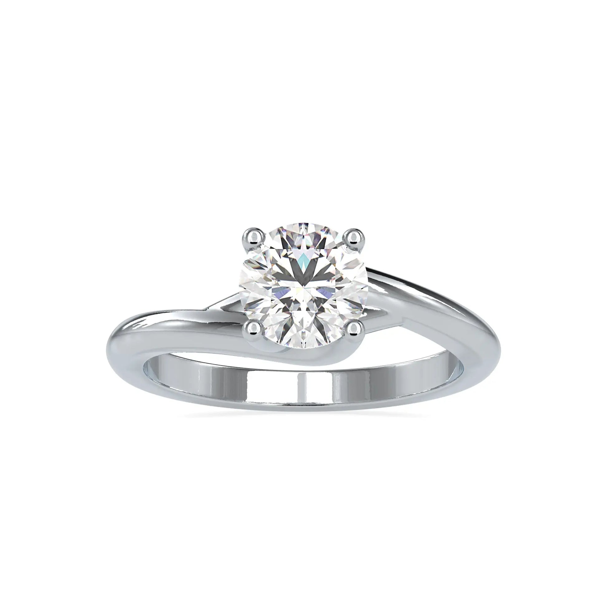 1.14CT Bypass Diamond Ring  customdiamjewel 10KT White Gold VVS-EF