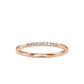 Round 0.05CTW Diamond Plain Wedding Band  customdiamjewel 10KT Rose Gold VVS-EF