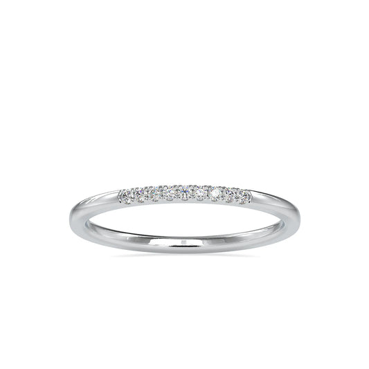 Round 0.05CTW Diamond Plain Wedding Band  customdiamjewel 10KT White Gold VVS-EF