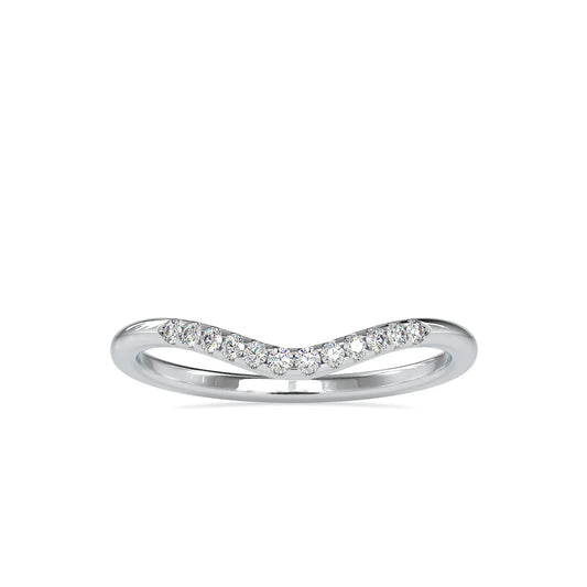 0.09CT Simple Diamond Wedding Band  customdiamjewel 10KT White Gold VVS-EF