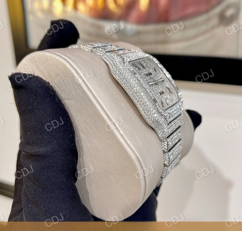 Iced Out Men's Luxury Diamond Watch  customdiamjewel   