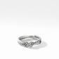 Petite X with Pave Round Lab Grown Diamond Ring  customdiamjewel 10KT White Gold VVS-EF