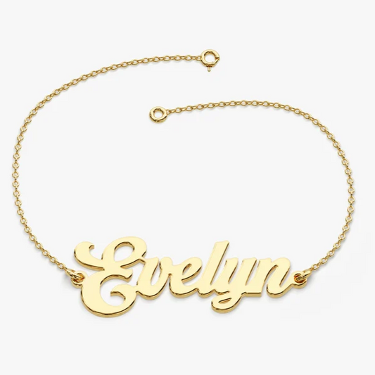 Gold Name Tag Bracelet  customdiamjewel 10 KT Solid Gold Yellow Gold 