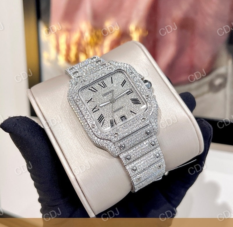 Iced Out Men's Luxury Diamond Watch  customdiamjewel   