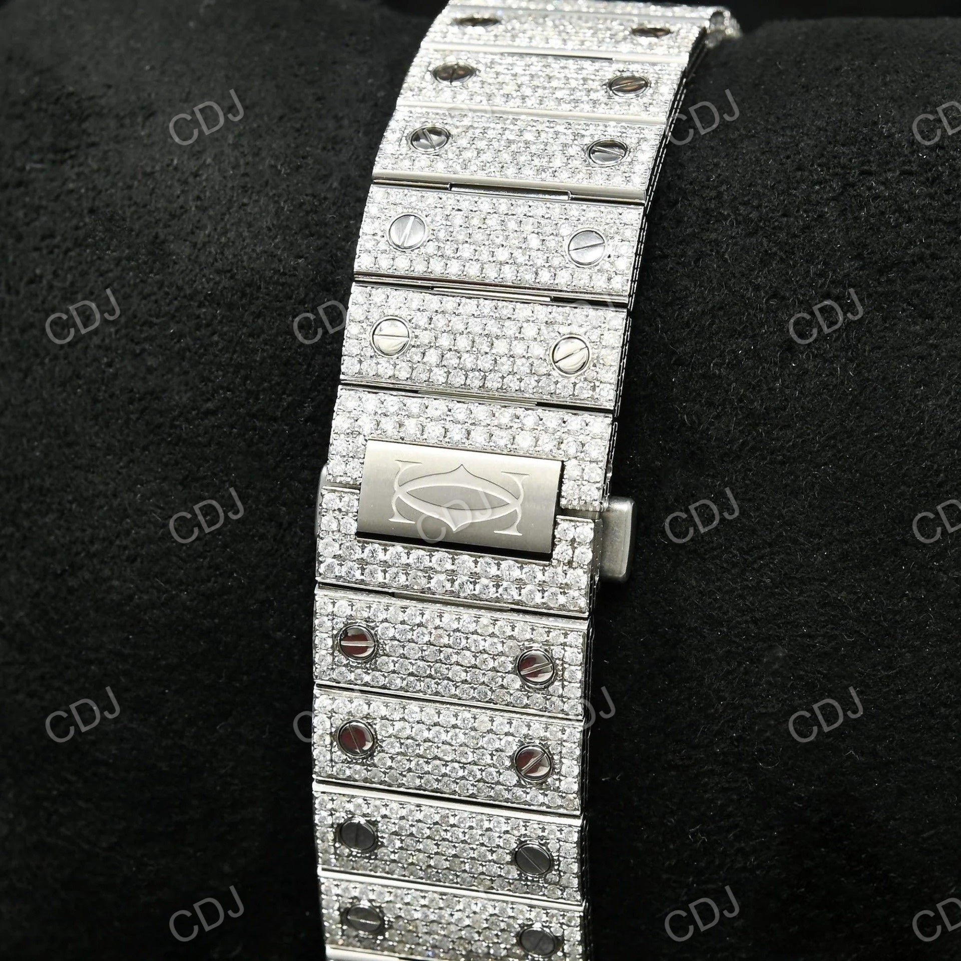 Cartier Two Tone Real Diamond Hip Hop Watch  customdiamjewel   