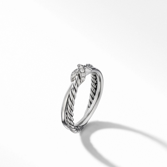 0.07CTW Simple Twisted Natural Diamond Wedding Band  customdiamjewel   