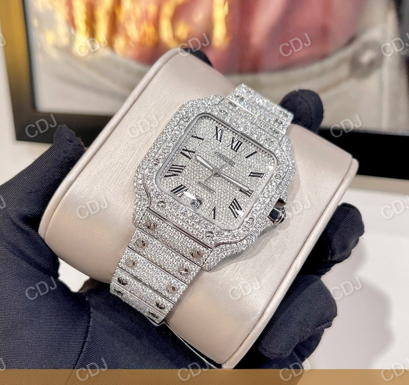 Iced Out Men's Luxury Diamond Watch  customdiamjewel   