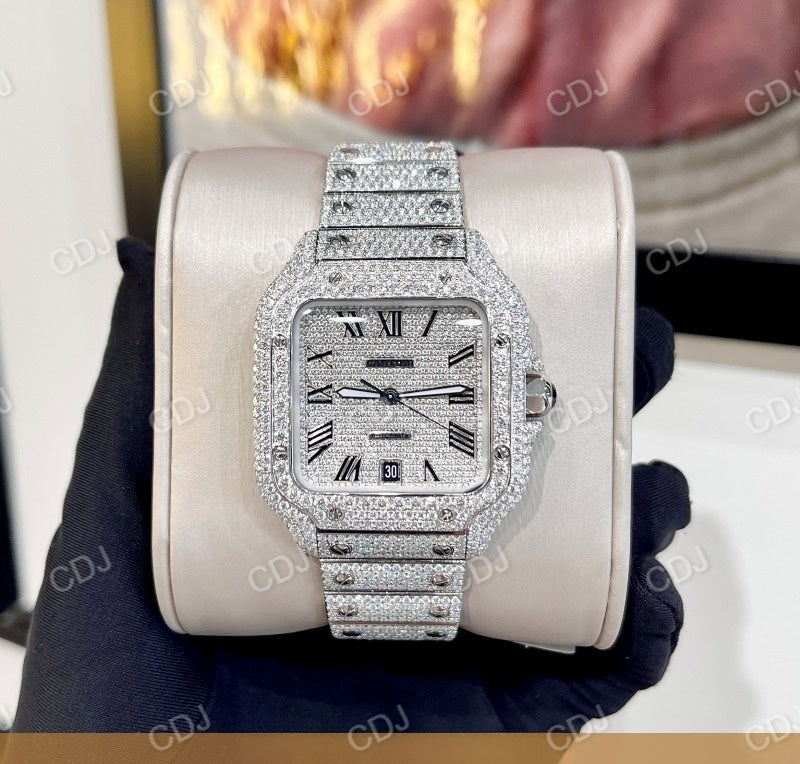 Iced Out Men's Luxury Diamond Watch  customdiamjewel   