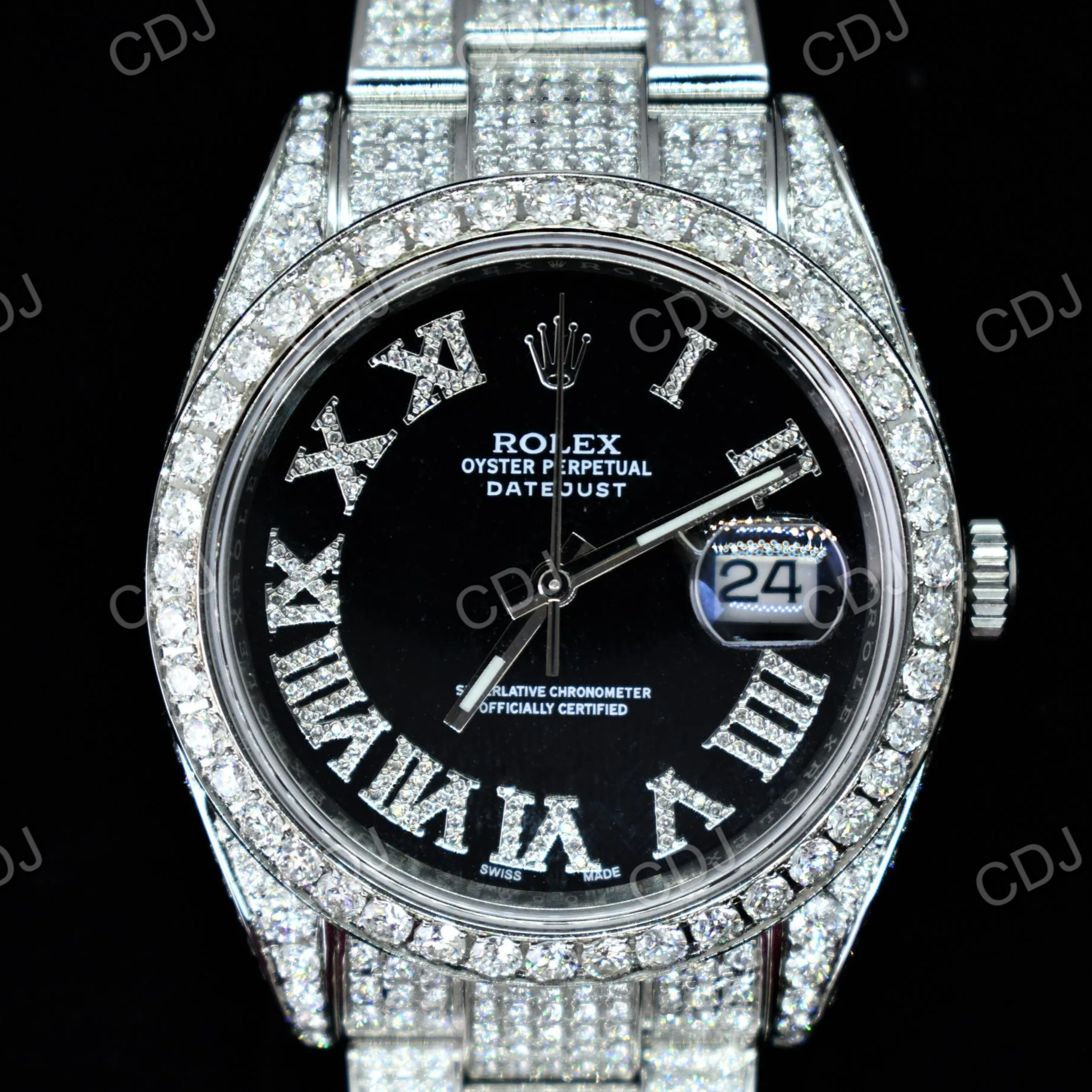 Rolex Datejust 41mm Iced out Diamond Watch (18 CTW Approx.)  customdiamjewel   