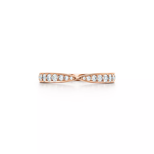 0.23 CTW Pinched Shank Natural Diamond Wedding Ring  customdiamjewel 10KT Rose Gold VVS-EF