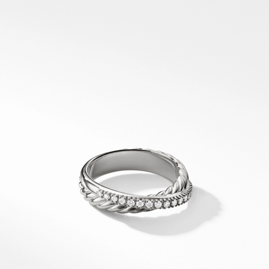 0.14 CTW Twisted Pave Natural Diamond Wedding Band  customdiamjewel   