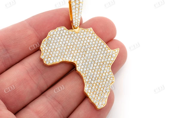 7.00CTW Africa Continent Pendant  customdiamjewel   