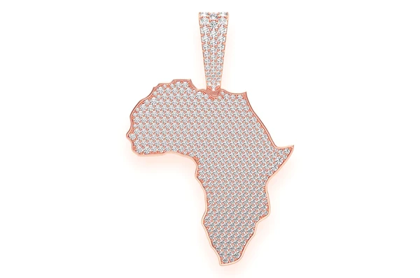 7.00CTW Africa Continent Pendant  customdiamjewel   