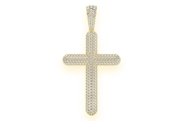 8.50CTW Bubbly Cross Round Diamond Pendant  customdiamjewel   