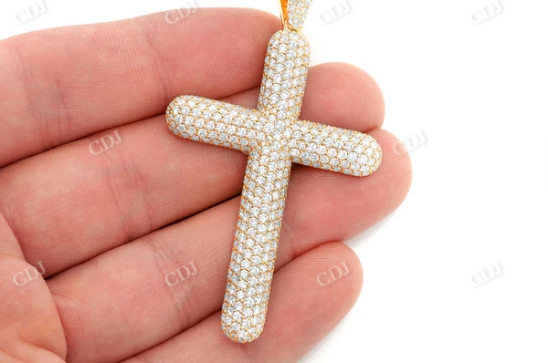 8.50CTW Bubbly Cross Round Diamond Pendant  customdiamjewel   