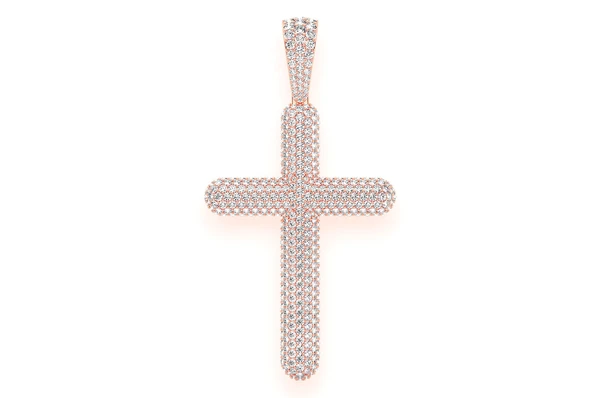 8.50CTW Bubbly Cross Round Diamond Pendant  customdiamjewel   