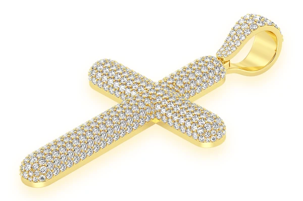 8.50CTW Bubbly Cross Round Diamond Pendant  customdiamjewel   