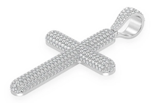 8.50CTW Bubbly Cross Round Diamond Pendant  customdiamjewel   