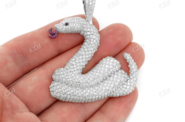 6.00CTW Snake Scales Emoji Cluster Diamond Pendant  customdiamjewel   